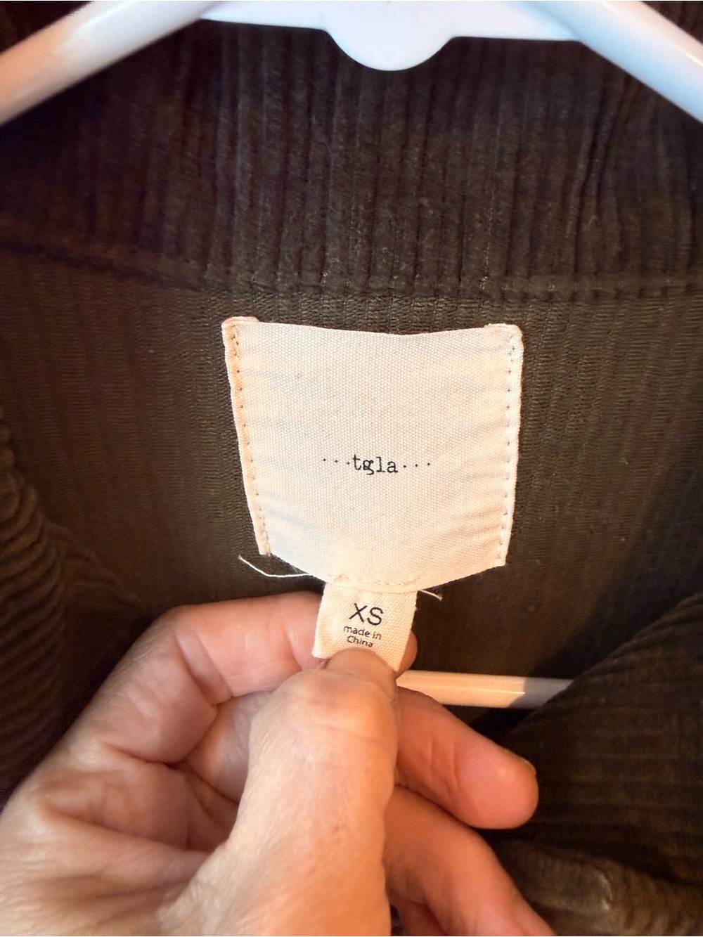 Anthropologie/tgla Olive Green Corduroy Button-Up Jacket - Picture 3 of 8
